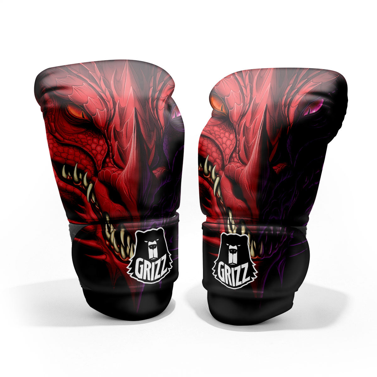 Head Red Dragon Print Pro Boxing Glove
