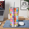 Headphones Pastel Print Pattern Tumbler-grizzshop