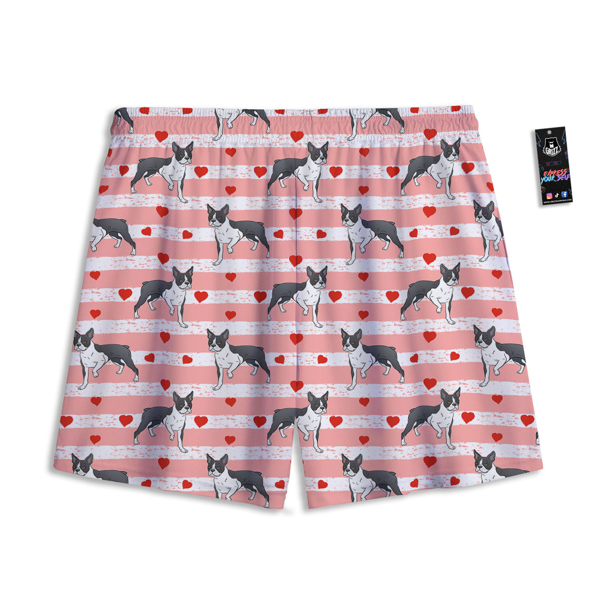 Glitter Texture Diamond Print Mesh Shorts