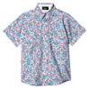 Heart And Flower Valentine's Day Print Pattern Button Up Shirt-grizzshop