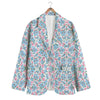 Heart And Flower Valentine's Day Print Pattern Men's Blazer-grizzshop