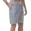 Heart And Flower Valentine's Day Print Pattern Men's Shorts-grizzshop