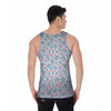 Heart And Flower Valentine's Day Print Pattern Men's Tank Top-grizzshop