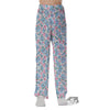 Heart And Flower Valentine's Day Print Pattern Pajama Pants-grizzshop