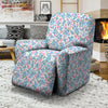 Heart And Flower Valentine's Day Print Pattern Recliner Slipcover-grizzshop