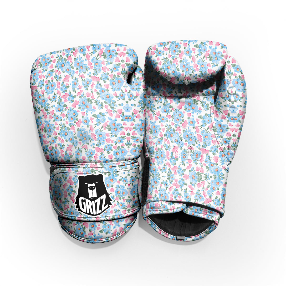 Heart And Flower Valentine's Day Print Pattern Pro Boxing Glove