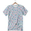 Heart And Flower Valentine's Day Print Pattern T-Shirt-grizzshop