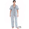 Heart And Flower Valentine's Day Print Pattern Women's Pajamas Set-grizzshop