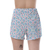 Heart And Flower Valentine's Day Print Pattern Women's Shorts-grizzshop