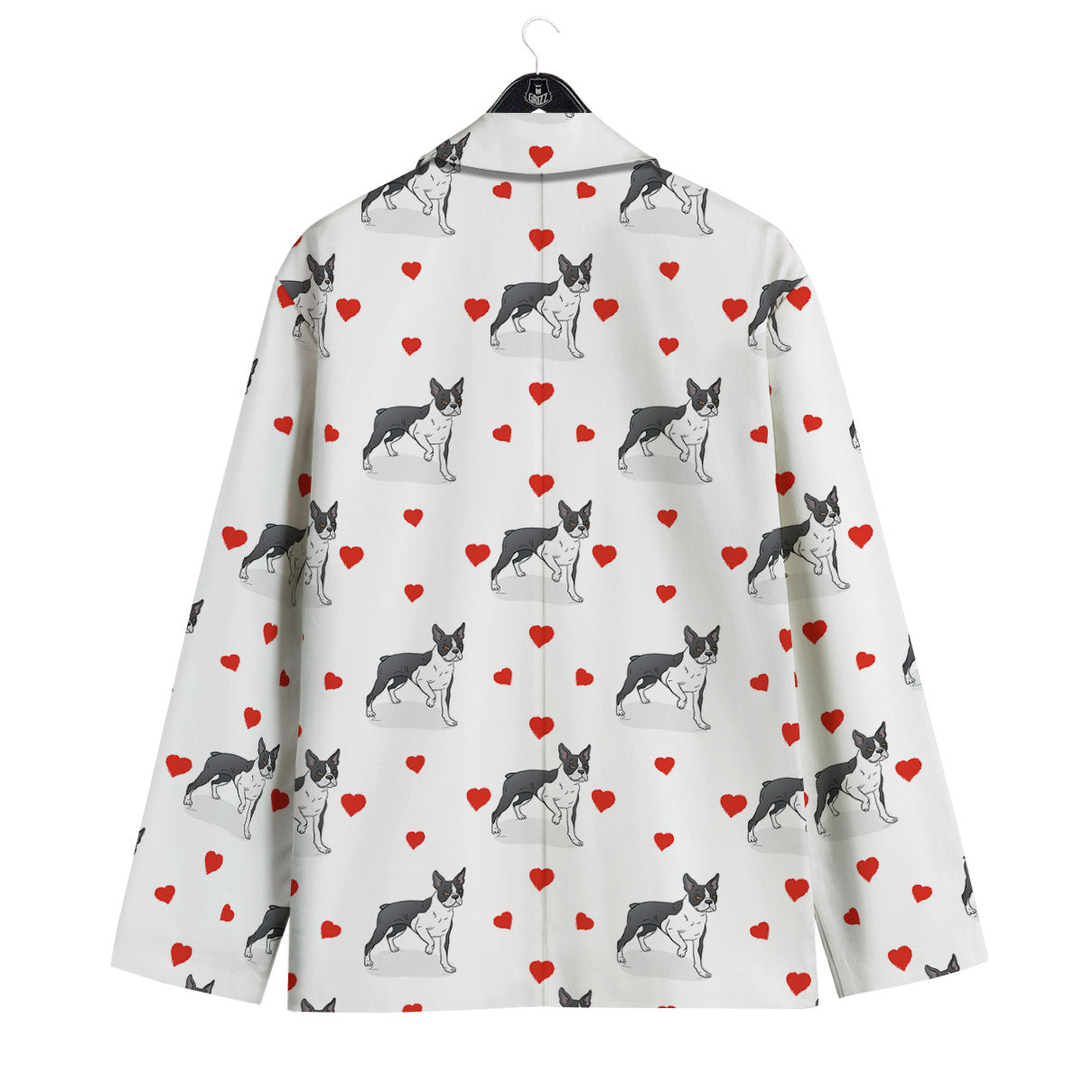 Heart Bull Terrier Print Pattern Men's Sport Coat-grizzshop