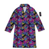 Heart Graffiti Print Pattern Bathrobe-grizzshop