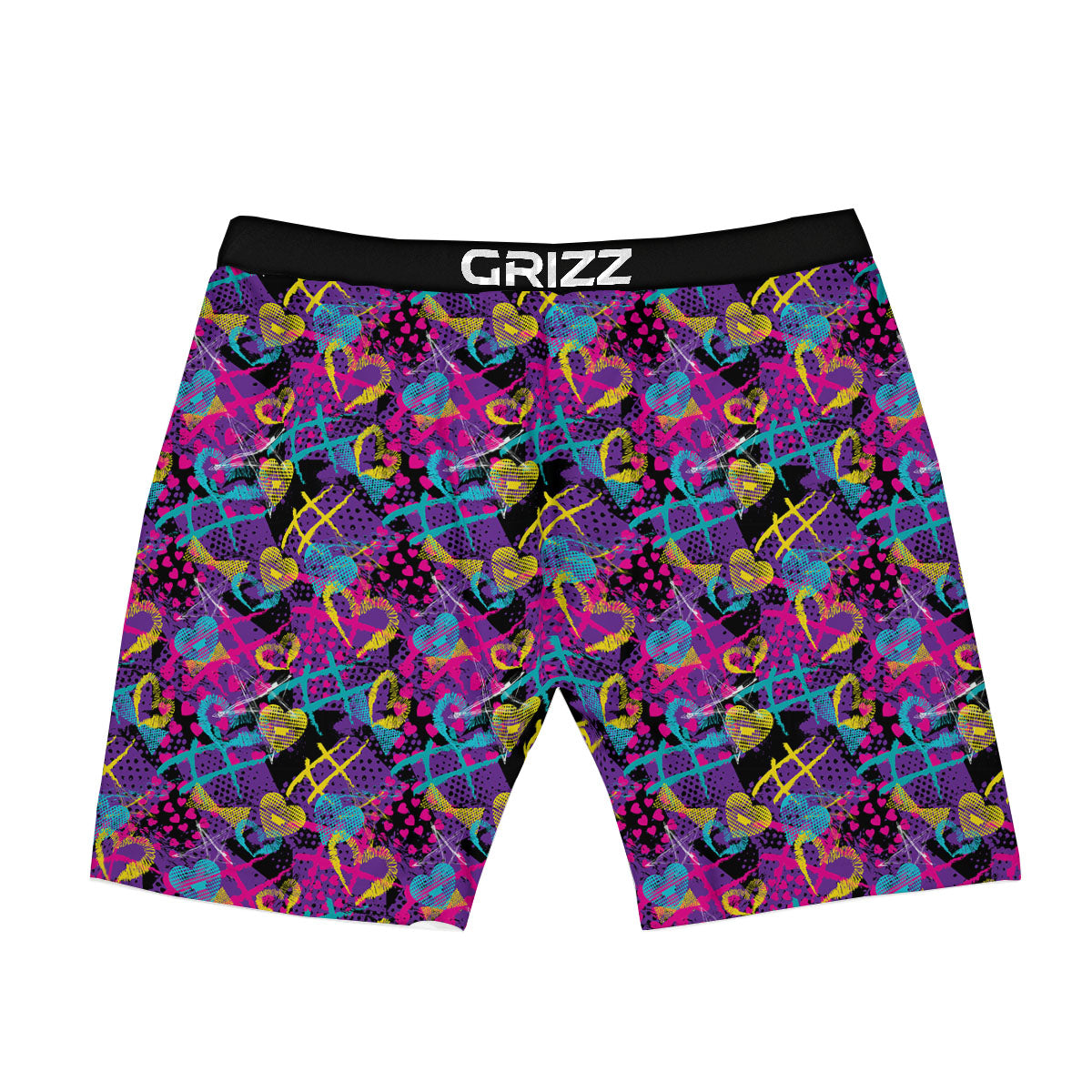 Heart Graffiti Print Pattern Boxer Briefs-grizzshop