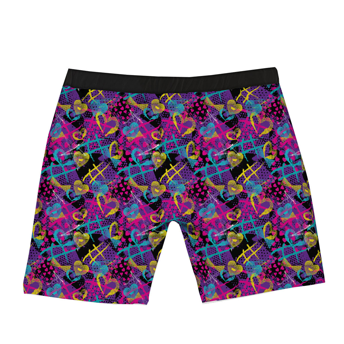 Heart Graffiti Print Pattern Boxer Briefs-grizzshop