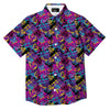 Heart Graffiti Print Pattern Button Up Shirt-grizzshop