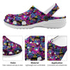 Heart Graffiti Print Pattern Clog-grizzshop