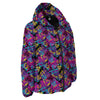 Heart Graffiti Print Pattern Down Jacket-grizzshop