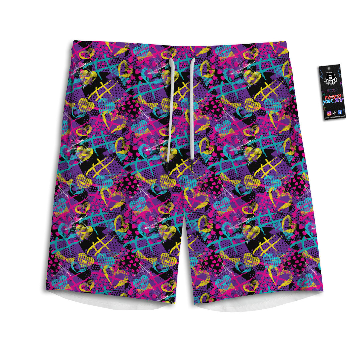 Japanese Sushi Print Pattern Men's Athletic Shorts