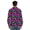 Heart Graffiti Print Pattern Men's Dress Shirts-grizzshop