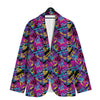 Heart Graffiti Print Pattern Men's Sport Coat-grizzshop