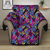 Heart Graffiti Print Pattern Recliner Protector-grizzshop