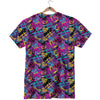 Heart Graffiti Print Pattern T-Shirt-grizzshop