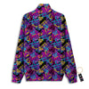 Heart Graffiti Print Pattern Track Jacket-grizzshop