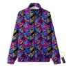 Heart Graffiti Print Pattern Track Jacket-grizzshop