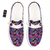 Heart Graffiti Print Pattern White Loafers-grizzshop