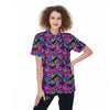 Heart Graffiti Print Pattern Women's Golf Shirts-grizzshop