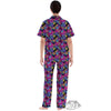 Heart Graffiti Print Pattern Women's Pajamas Set-grizzshop