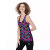 Heart Graffiti Print Pattern Women's Racerback Tank Top-grizzshop