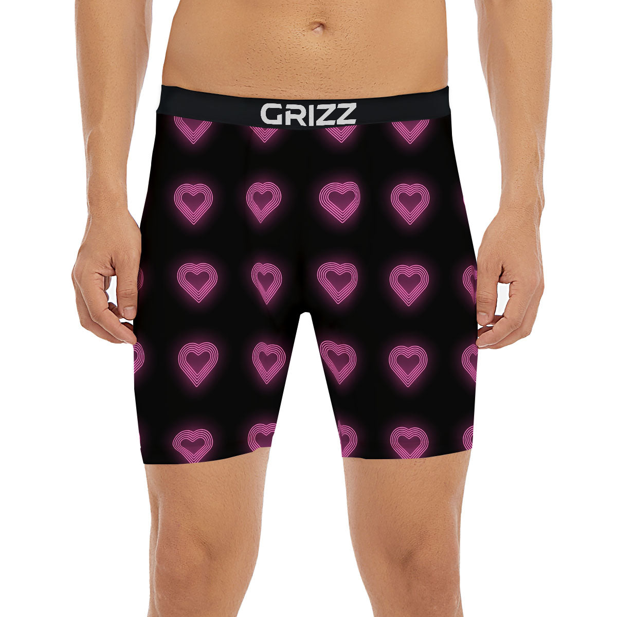 Heart Lights Print Pattern Boxer Briefs-grizzshop
