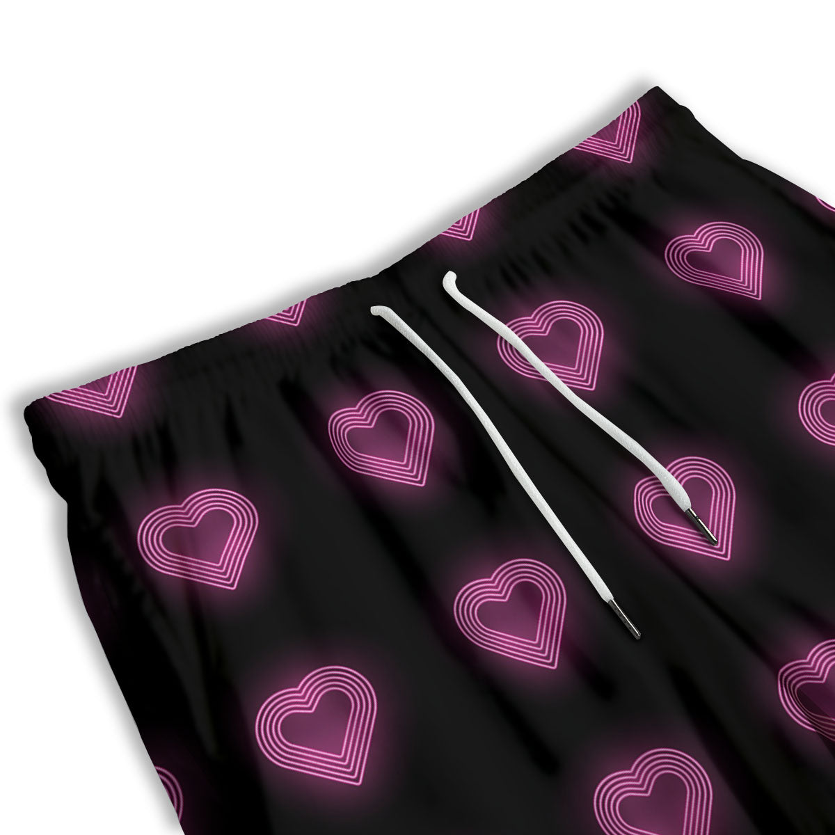 Heart Lights Print Pattern Men's Athletic Shorts