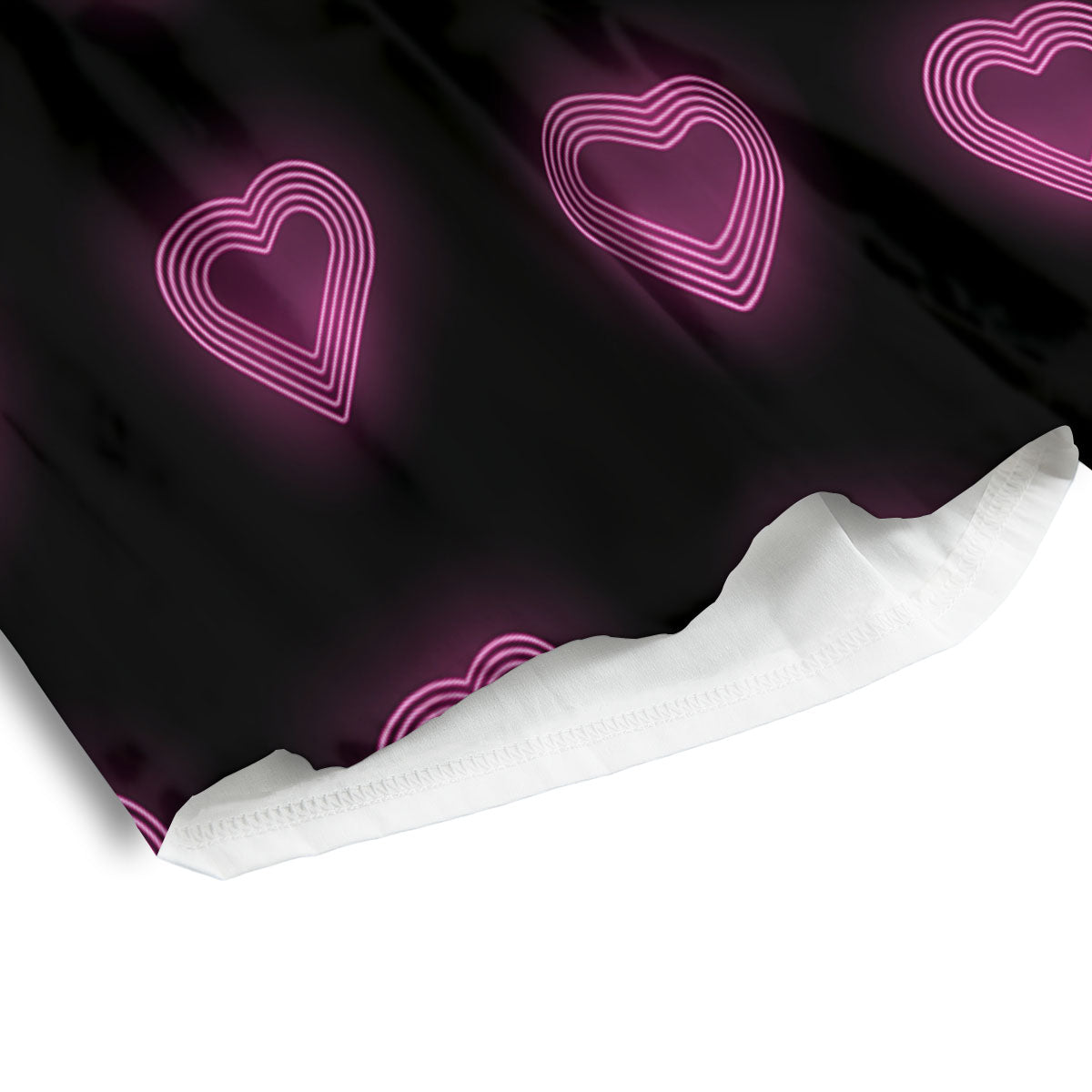 Heart Lights Print Pattern Men's Athletic Shorts