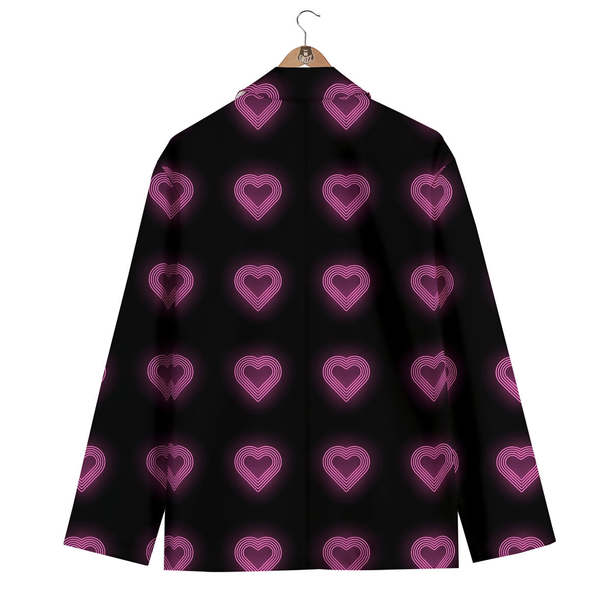 Heart Lights Print Pattern Men's Blazer-grizzshop