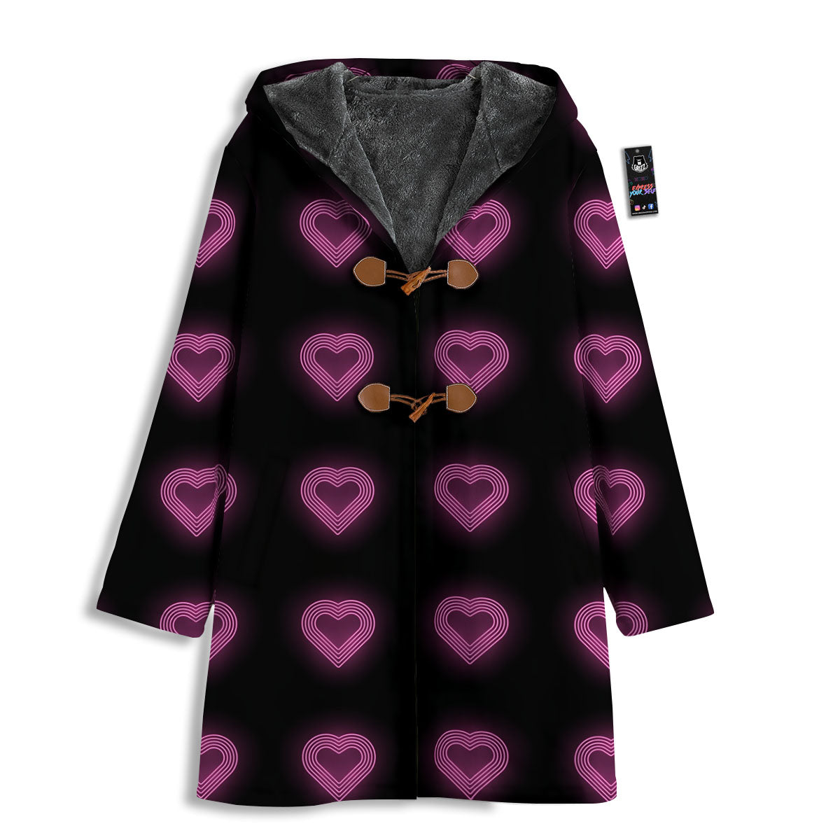 Heart Lights Print Pattern Men's Windbreaker Jacket-grizzshop