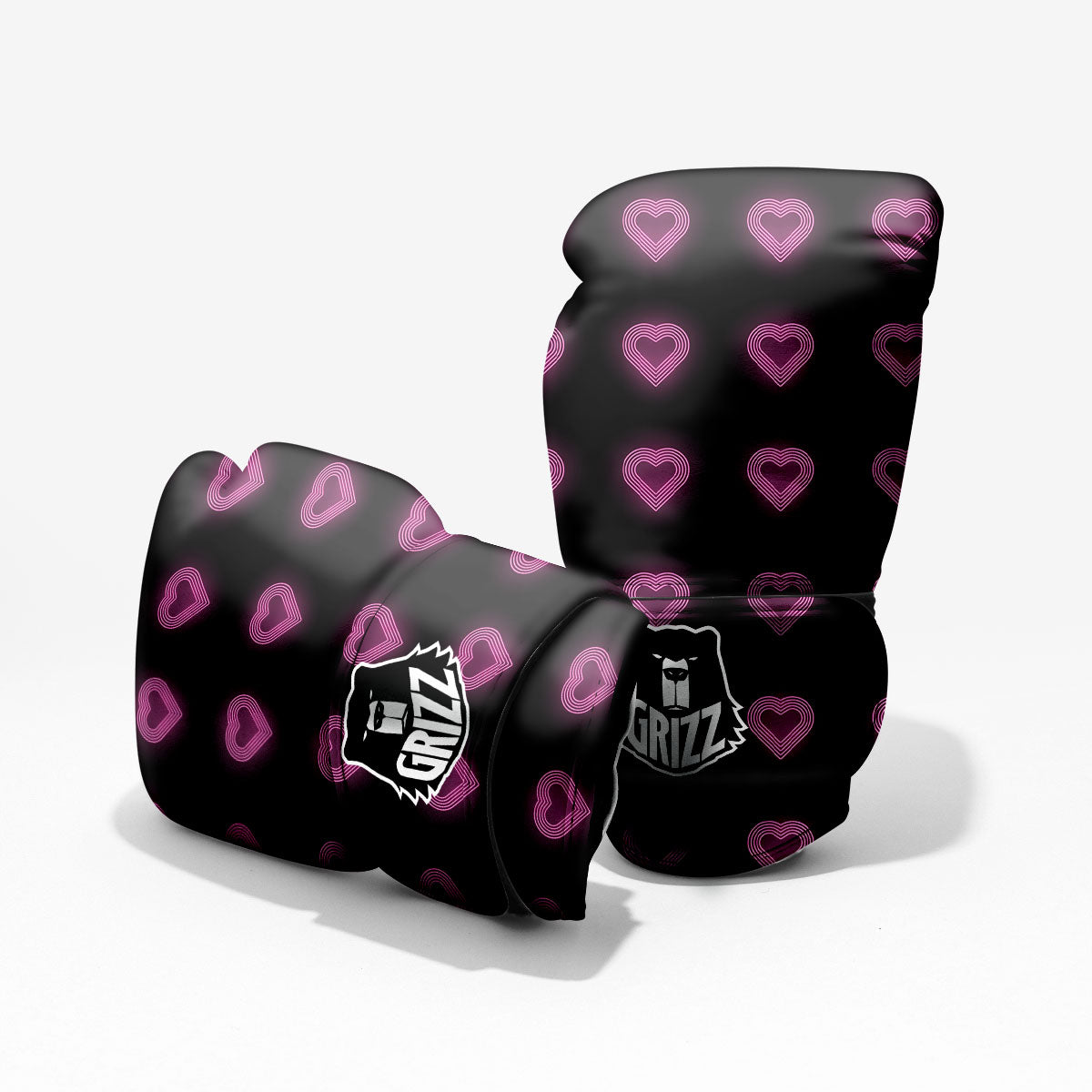 Heart Lights Print Pattern Pro Boxing Glove