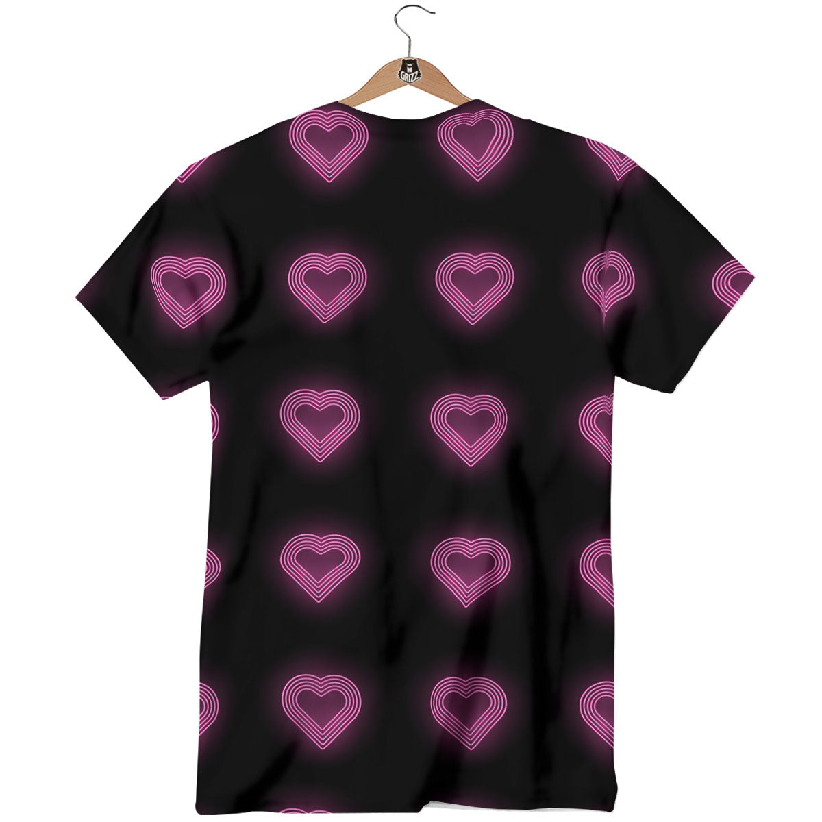 Heart Lights Print Pattern T-Shirt-grizzshop