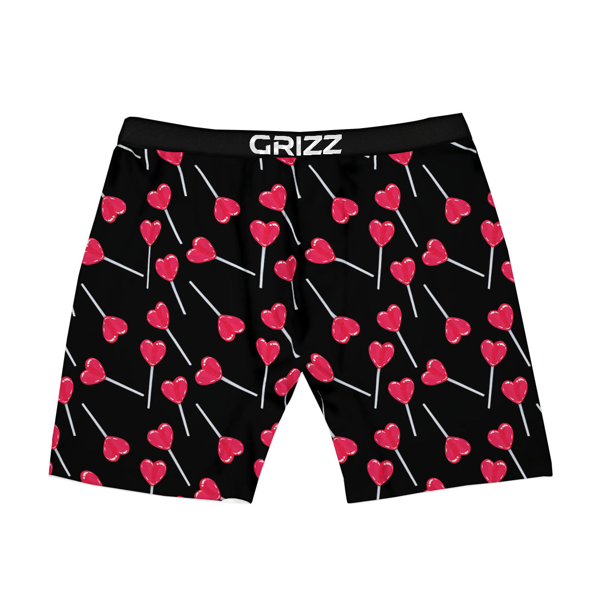 Heart Pink Lollipop Print Pattern Boxer Briefs-grizzshop