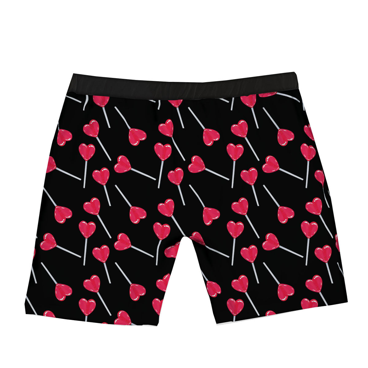 Heart Pink Lollipop Print Pattern Boxer Briefs-grizzshop
