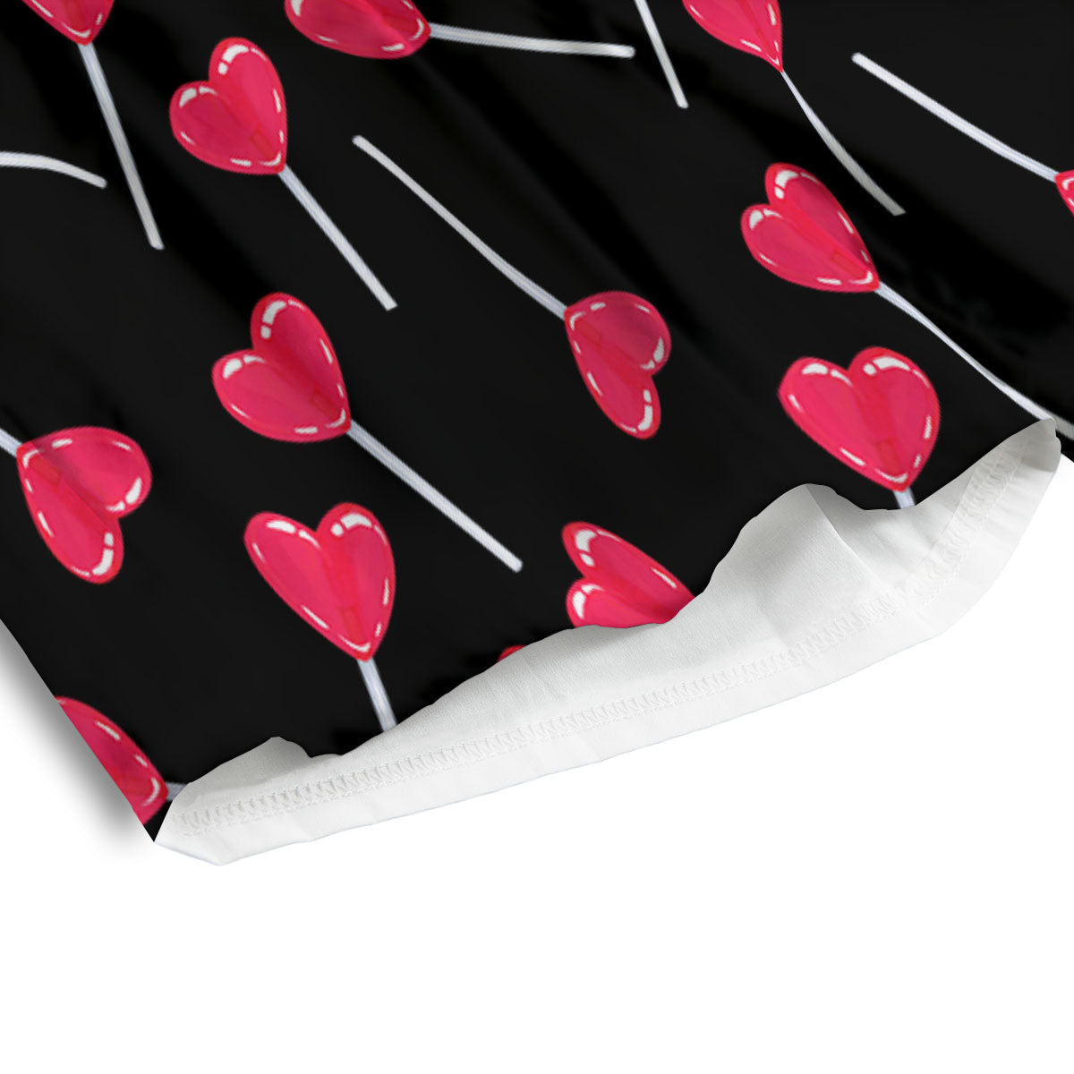 Heart Pink Lollipop Print Pattern Men's Athletic Shorts