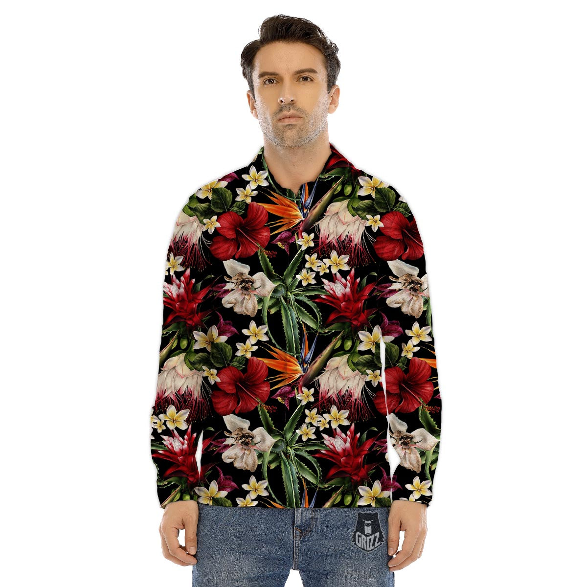 Heart Pink Lollipop Print Pattern Men's Dress Shirts-grizzshop