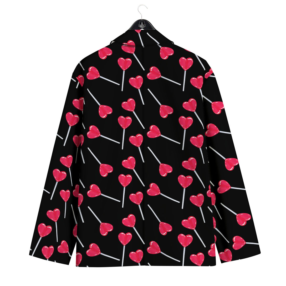 Heart Pink Lollipop Print Pattern Men's Sport Coat-grizzshop
