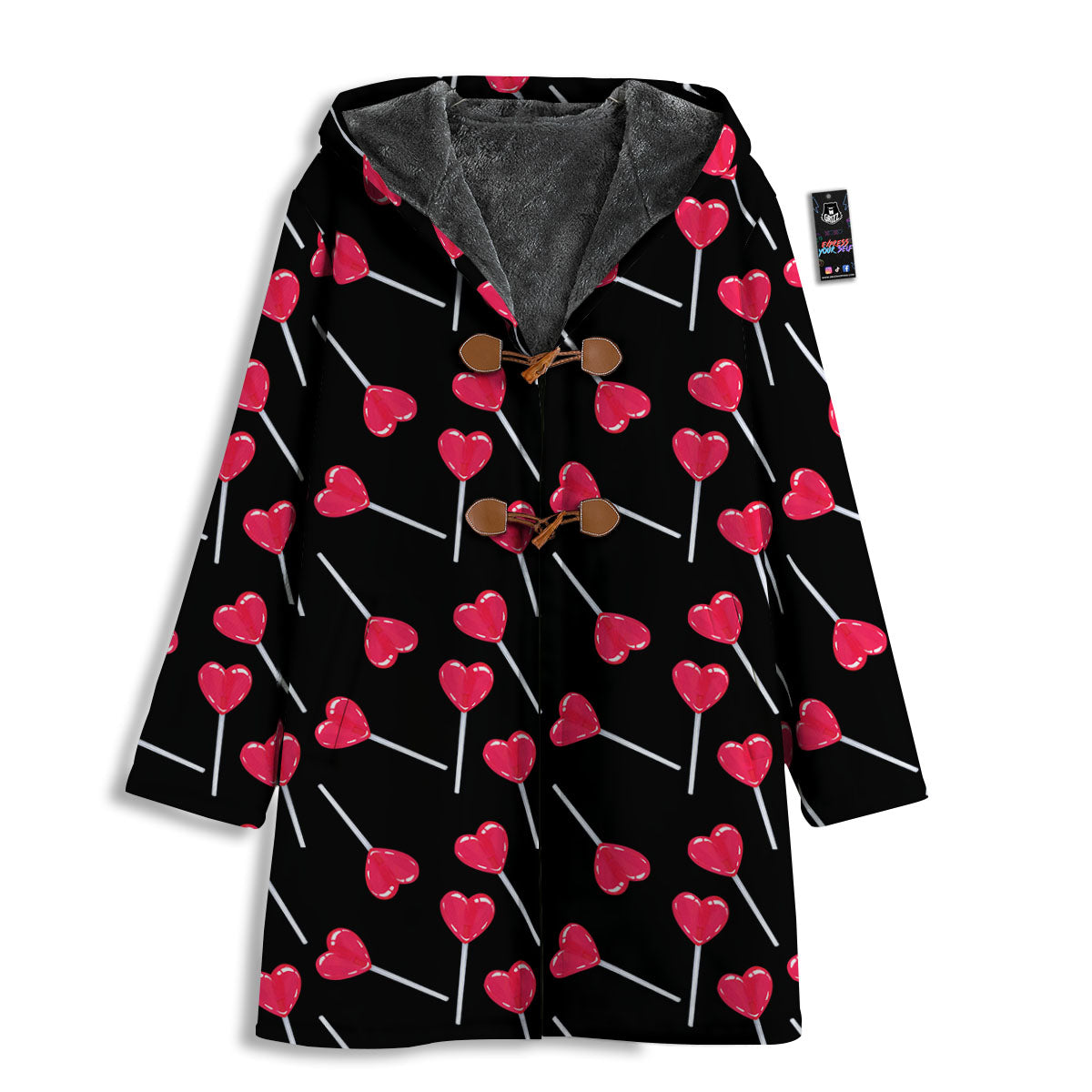 Heart Pink Lollipop Print Pattern Men's Windbreaker Jacket-grizzshop