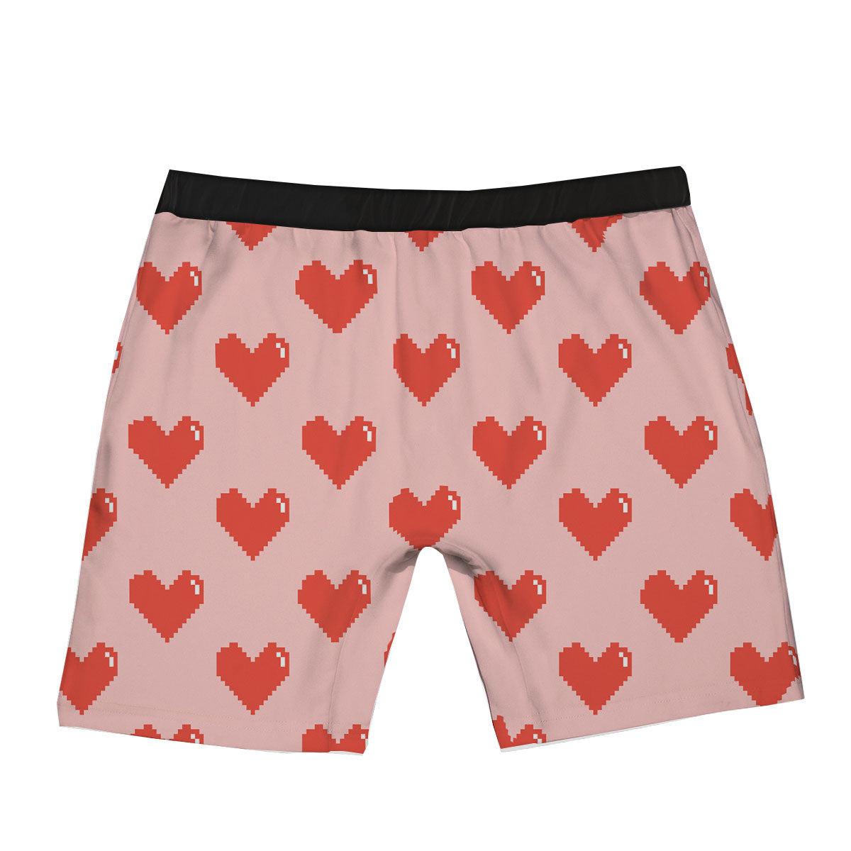 Heart Pixel Print Pattern Boxer Briefs-grizzshop