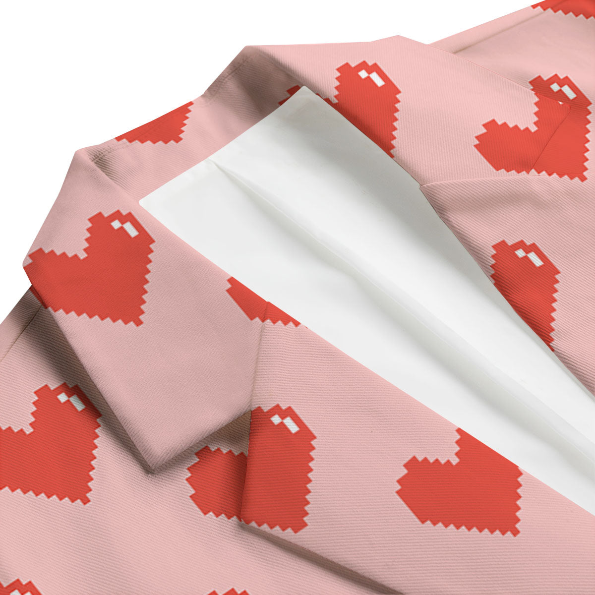 Heart Pixel Print Pattern Men's Blazer-grizzshop