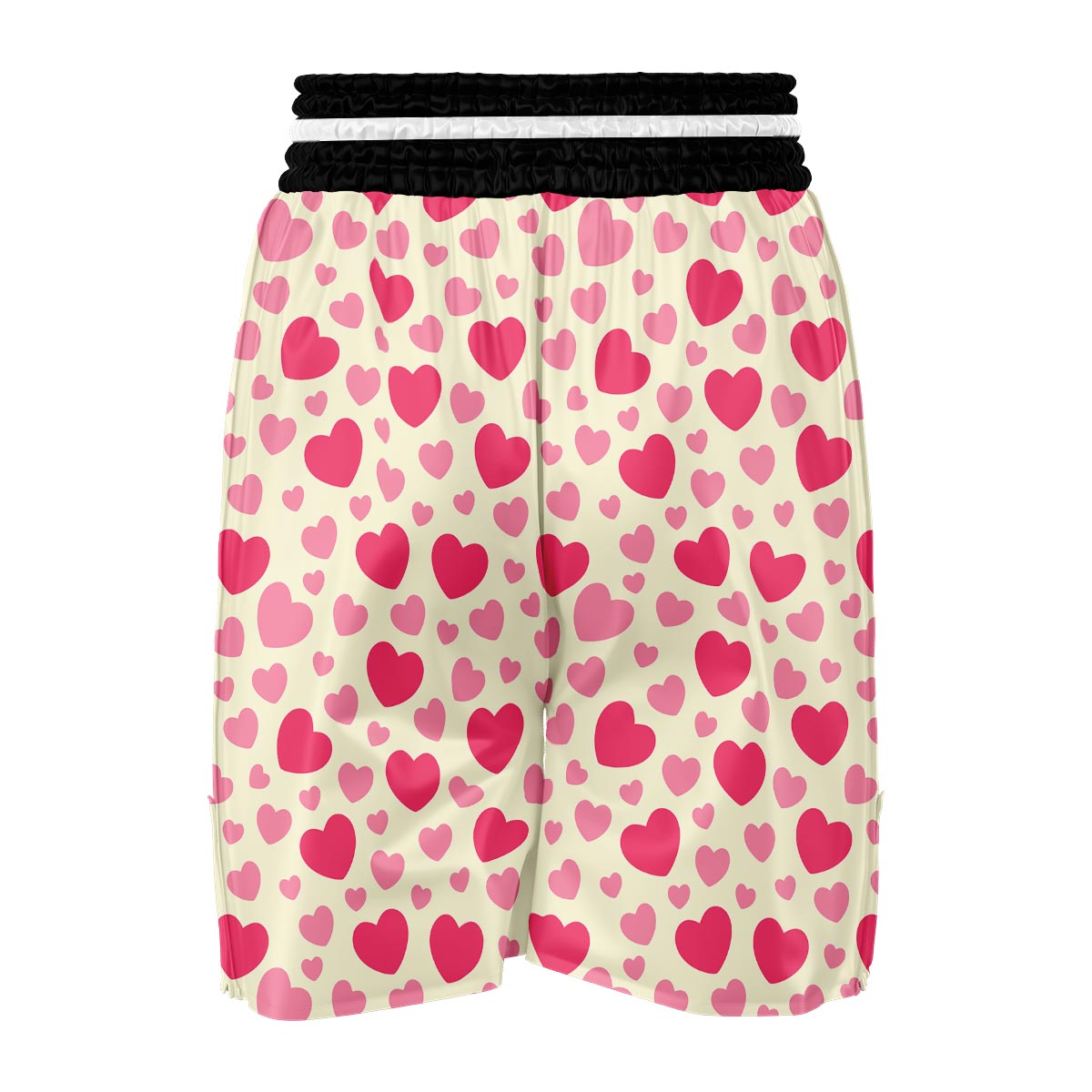 Heart Print Pattern Boxing Shorts-grizzshop