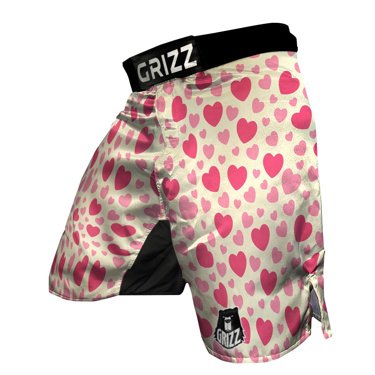 Heart Print Pattern MMA Shorts-grizzshop
