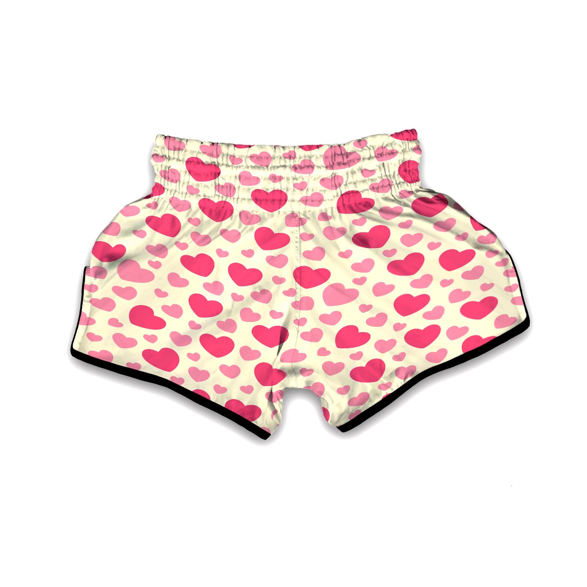 Heart Print Pattern Muay Thai Boxing Shorts-grizzshop