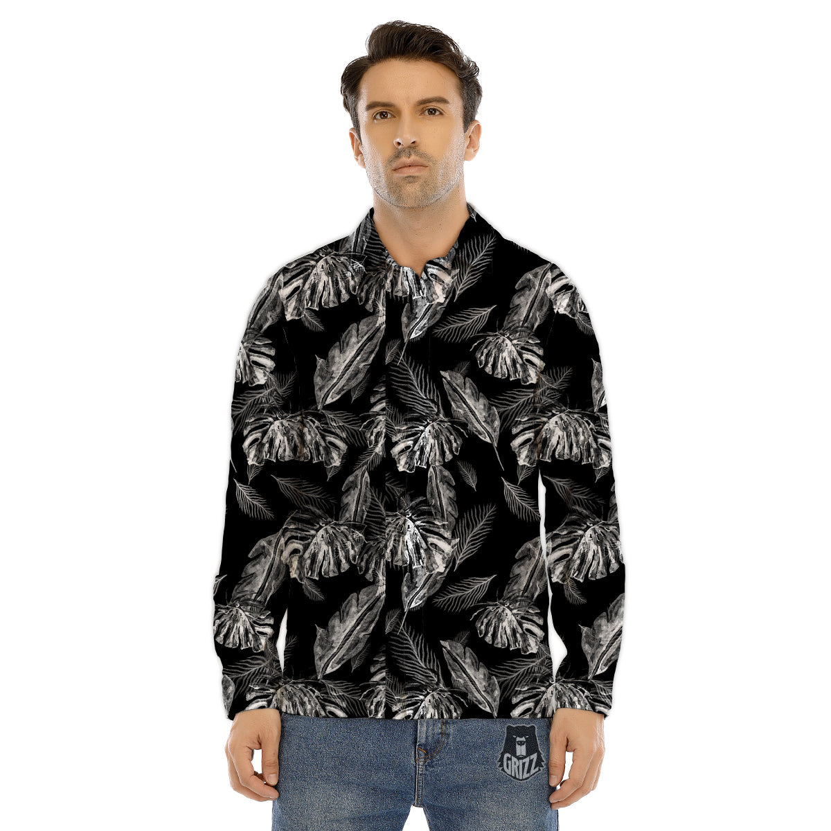 Heart Psychedelic Peace Sign Print Pattern Men's Dress Shirts-grizzshop